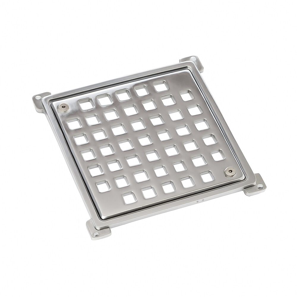 Rejilla Pileta Cuadrada 100mm Cromado Acero Inoxidable Poli image number 0.0