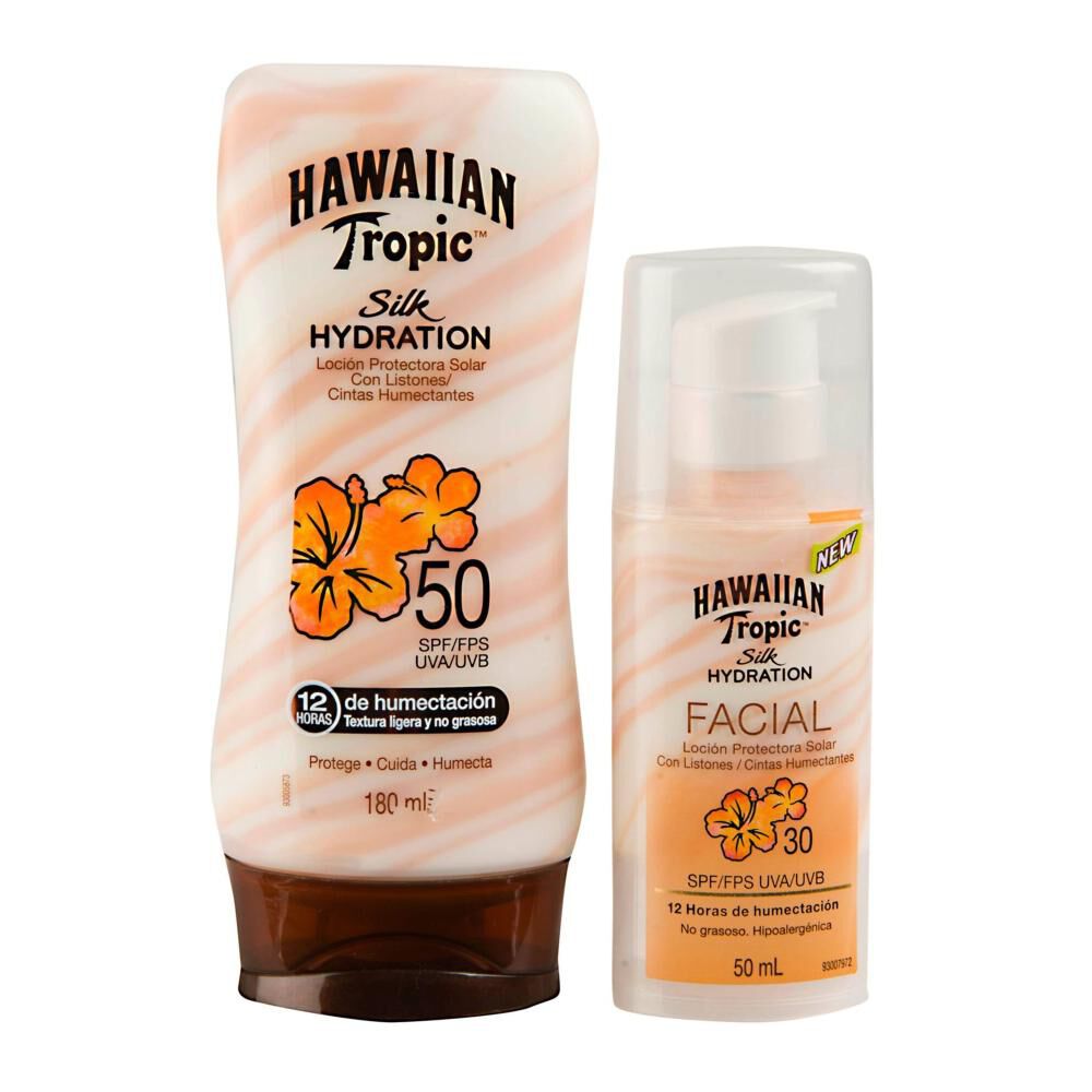 Pack Protector Solar Hawaiian Tropic / Silk Hydration F50 + Air Soft Face F30 image number 0.0