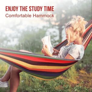 Hamaca De Algodon Jardin Camping Hogar Portatil 70x175 Cm