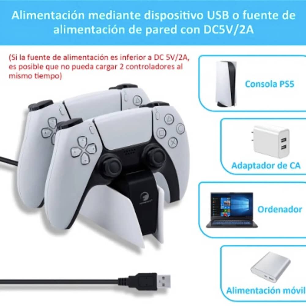 Base Cargador Para Consola Soporte Ps5 Carga R&aacute;pida image number 1.0