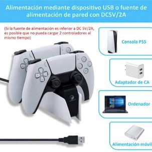 Base Cargador Para Consola Soporte Ps5 Carga R&aacute;pida