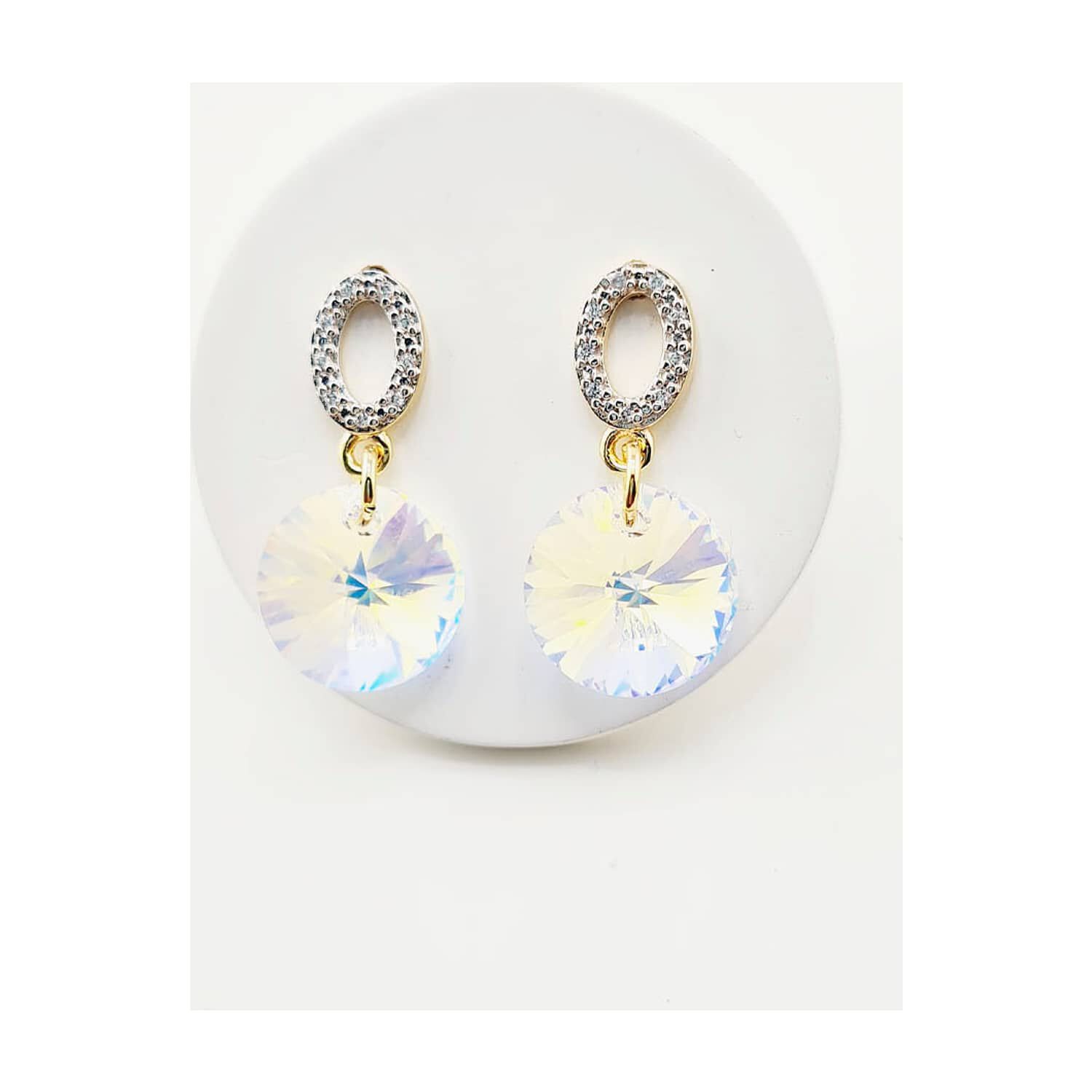 Conjunto Madrid Gold Cristales Genuinos Aurora Boreal. image number 2.0