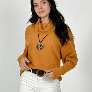 Sweater Spandex De Lana Cuello Alto