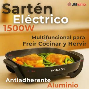 Sartén Eléctrico Sokany 1500w Olla Antiadherente Multifuncional (0)