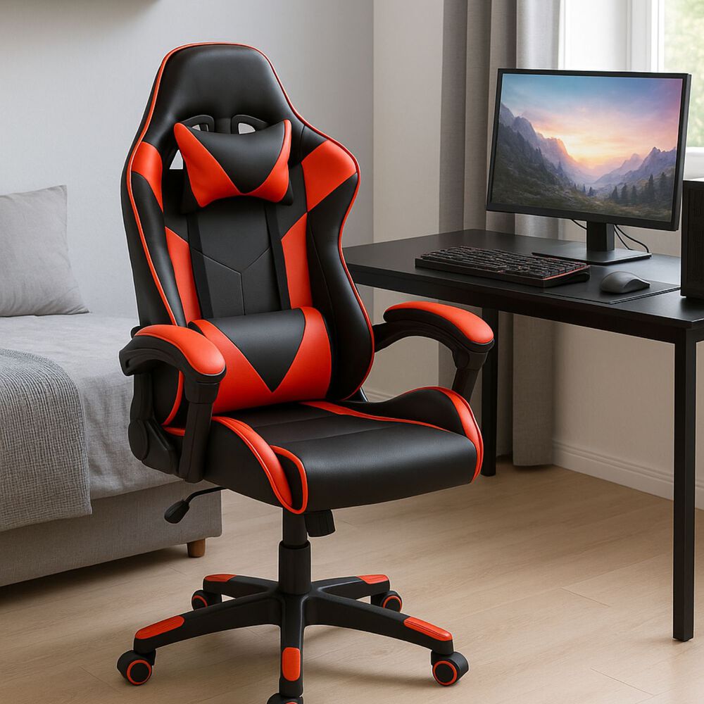 Silla Gamer Rocket Rojo Negro image number 6.0