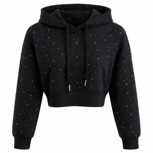 Poler&oacute;n Crop Juvenil Con Capucha Dise&ntilde;os Brillantes