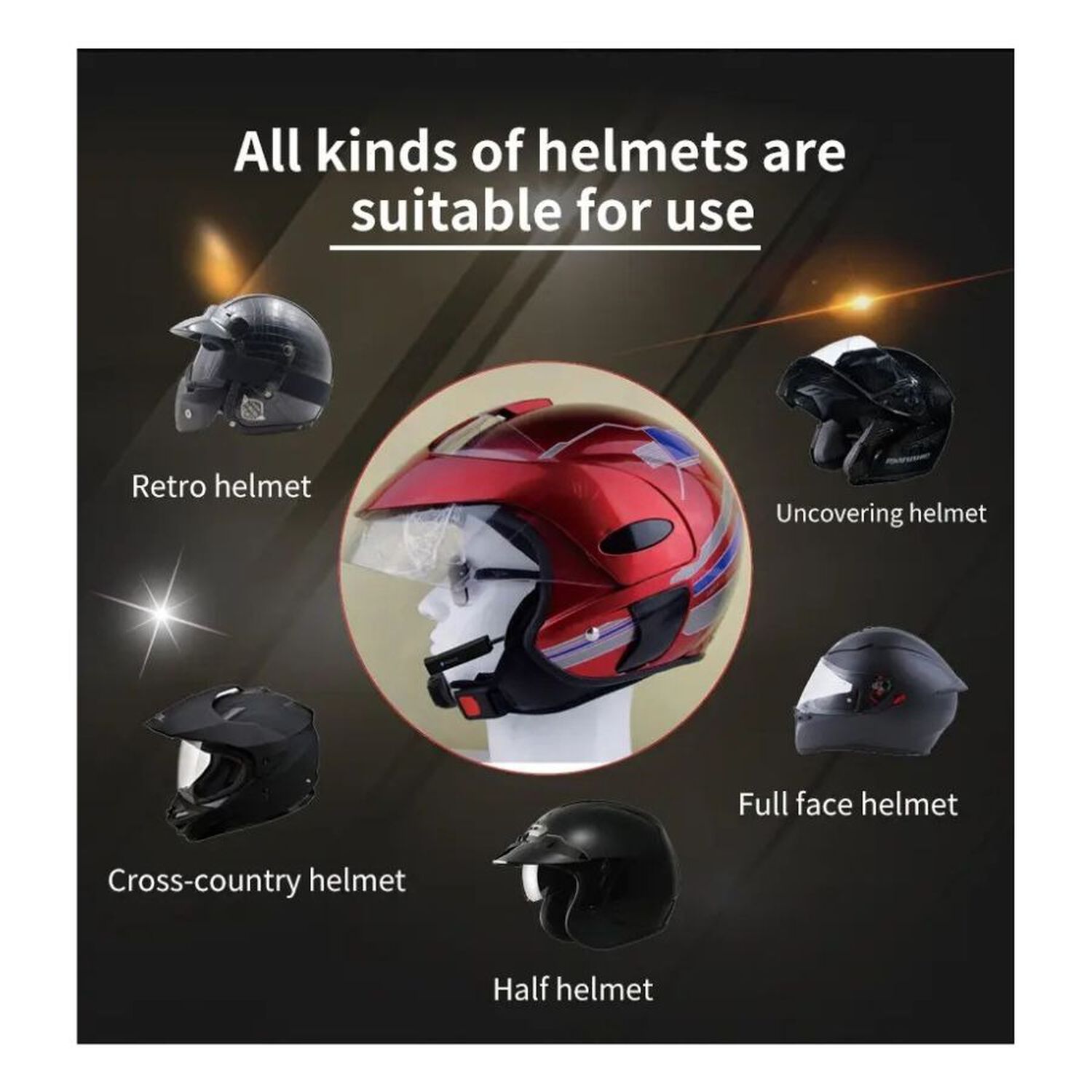 Audifonos Bluetooth Para Casco Moto Manos Libres Bt11 image number 4.0