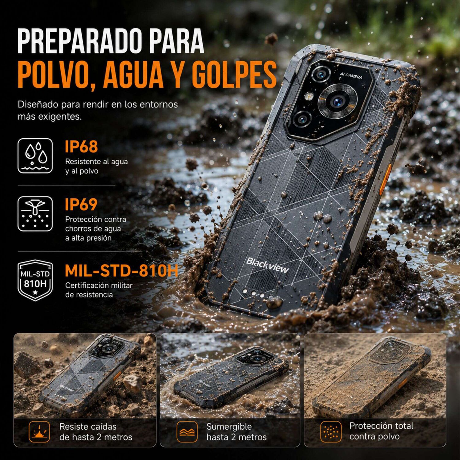 Celular Rugged Blackview Bl7000 Pro 5g 512gb 32gb Ram image number 2.0