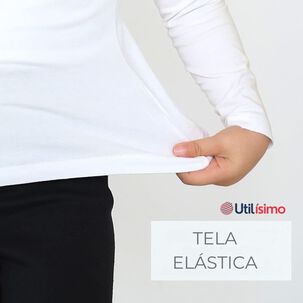 Pack 6 Camisetas Poleras Polar De Niña Blanco Primera Capa