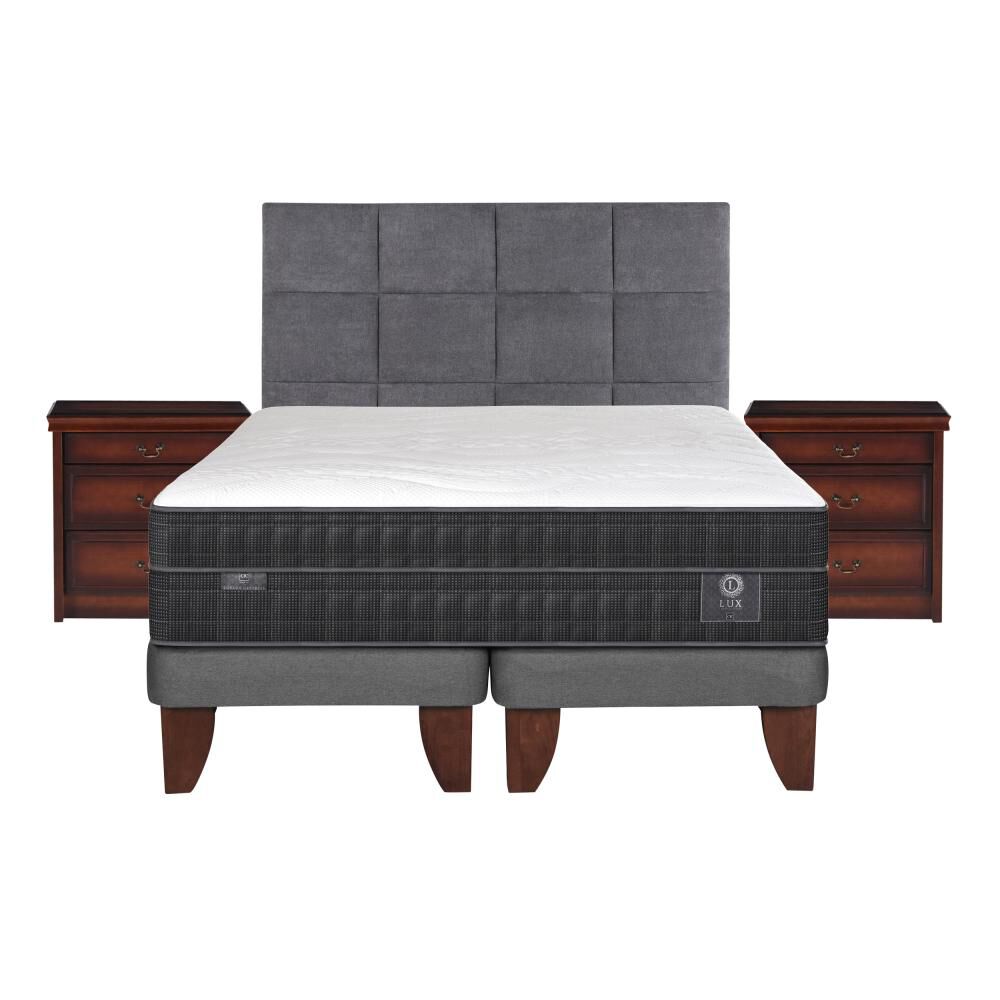 Cama Europea Cic Lux / Super King / Base Dividida  + Set De Maderas image number 0.0