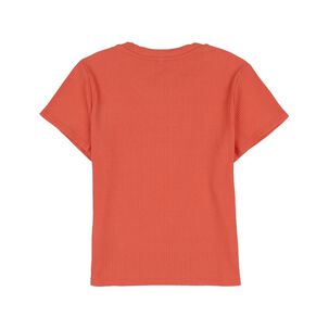 Polera Cropo B&aacute;sica Rib Manga Corta Cuello Redondo Mujer Freedom