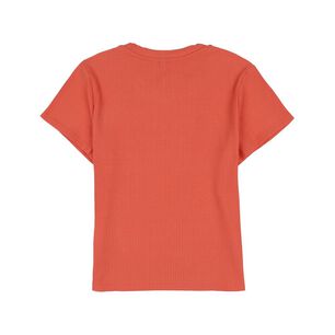 Polera Cropo B&aacute;sica Rib Manga Corta Cuello Redondo Mujer Freedom