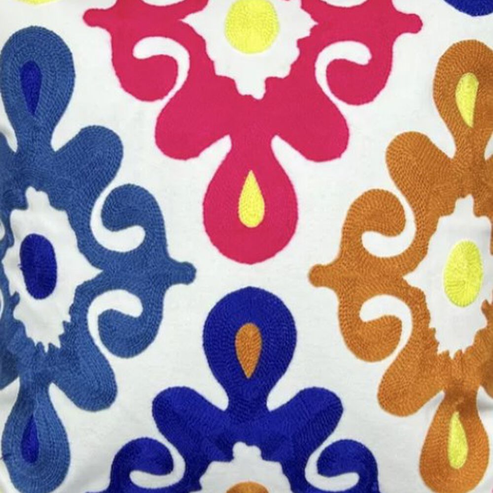 Funda Bordada Para Cojin 45x45cm Cierre Oculto Algodon image number 2.0