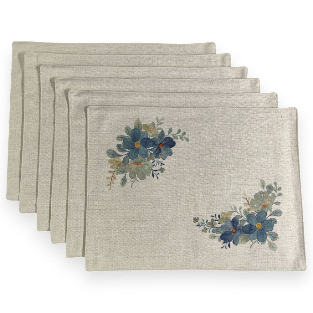 Set 6 Individuales De Lino 35x45 Repelente A Liquido-antimancha Md14 image number 1.0