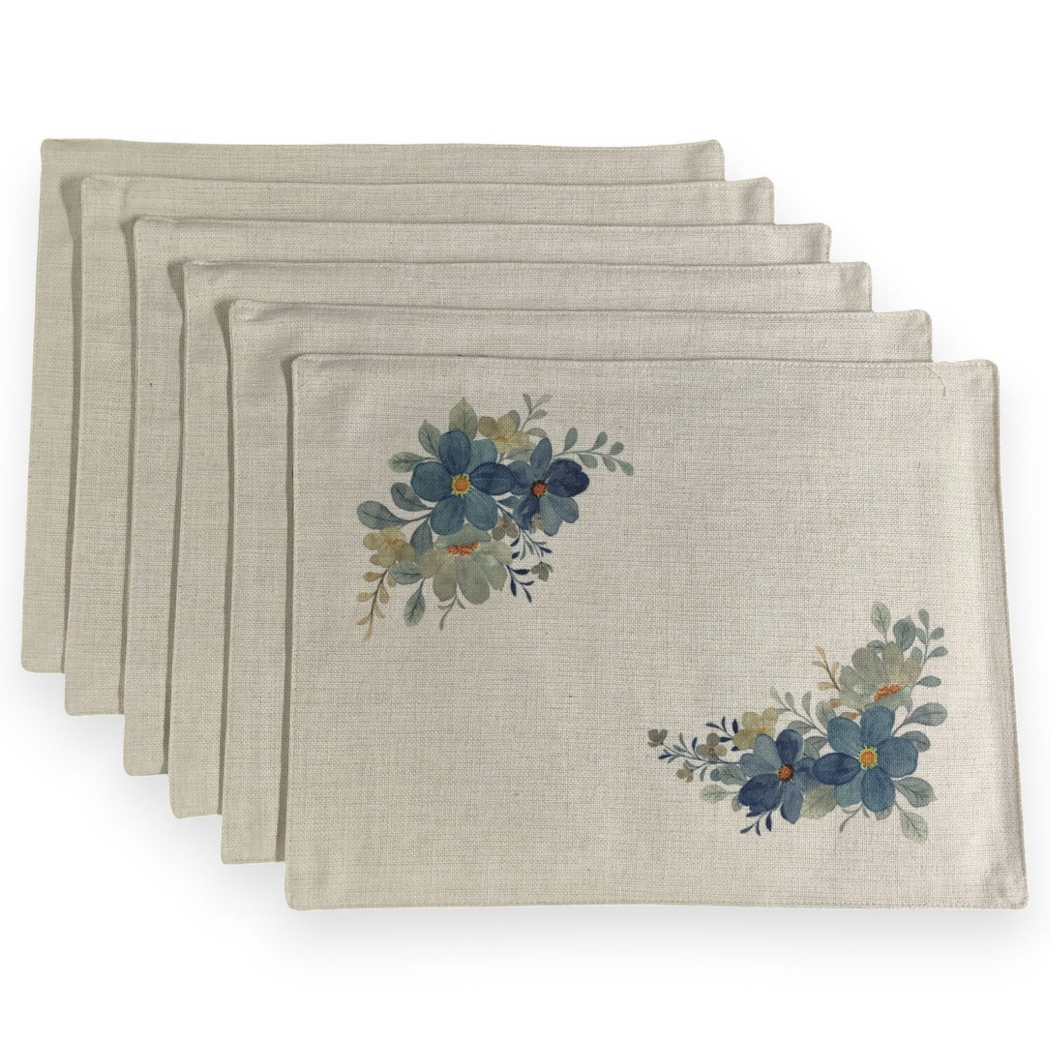 Set 6 Individuales De Lino 35x45 Repelente A Liquido-antimancha Md14 image number 1.0