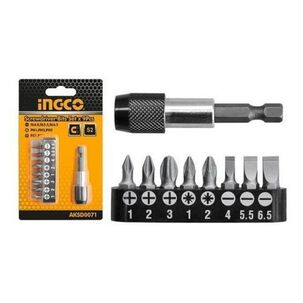 Adaptador De Puntas 9pzs Imantado Con Puntas Ingco