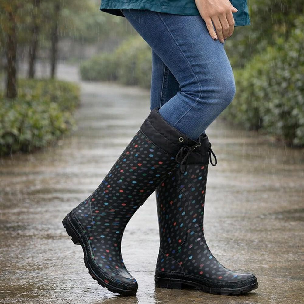 Bota De Agua Con Polar Biela Gotas Negro Alquimia image number 4.0