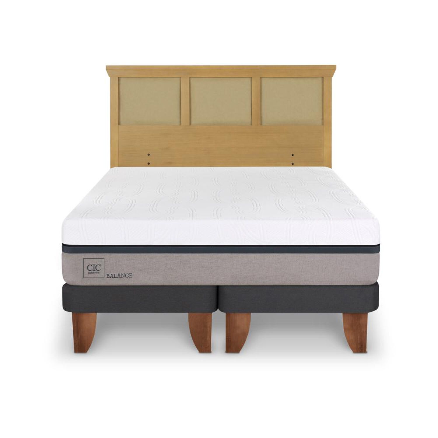 Cama Europea Cic Balance / 2 Plazas / Base Dividida + Respaldo image number 0.0