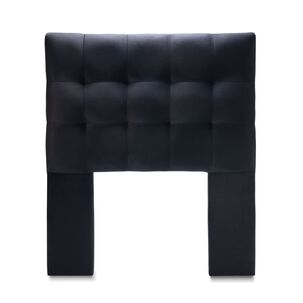 Respaldo Alicante Con Patas Felpa 1 Plaza Negro