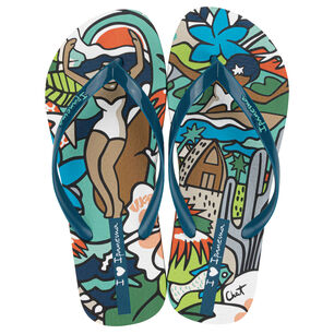 Sandalia Mujer Beige/azul Graffiti Ipanema