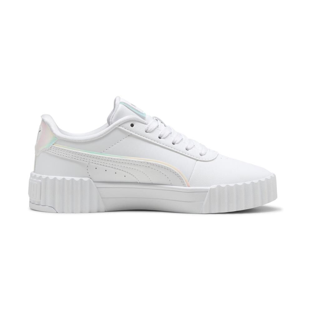 Zapatilla Urbana Unisex Puma Carina 3.0 Holo 2.0 Jr White- Silver-mauve Mist image number 1.0