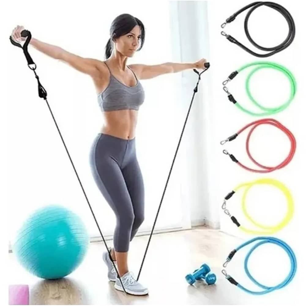 Set Bandas El&aacute;sticas Resistencia Para Ejercicios 11 Piezas image number 2.0