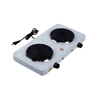 Hot Plate Cocina 2 Plato Electrica Portatil 1000w Blanco