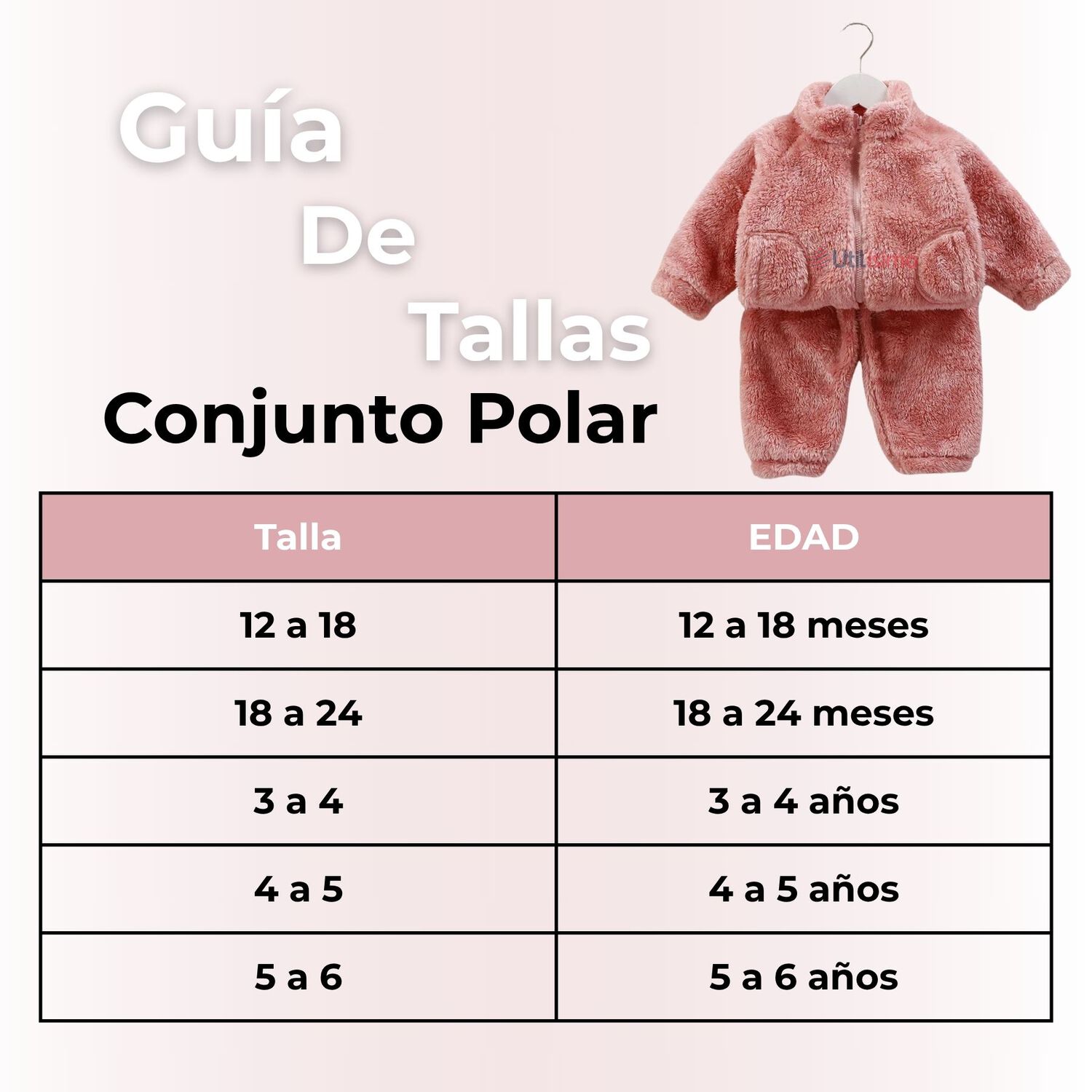 Conjunto Frizado Polar 2 Piezas Ni&ntilde;a Rosado image number 2.0