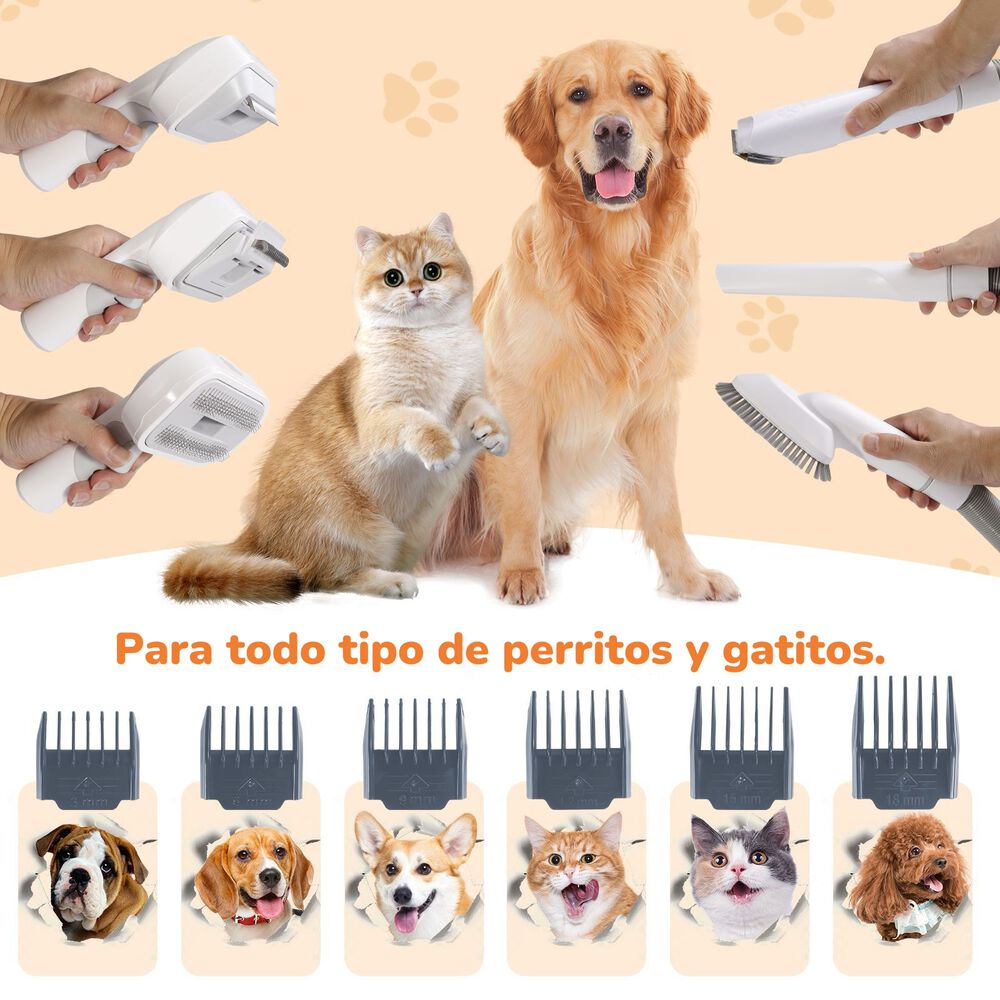 Kit Aseo Aspiradora Cortapelos Profesional 2 En 1 Mascotas image number 1.0