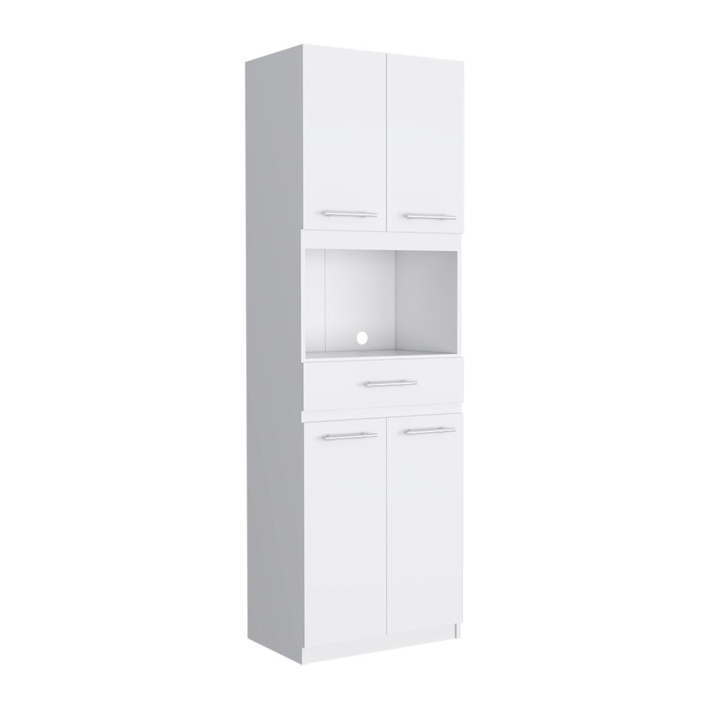 Mueble Microondas 4 Puertas 1 Cajon Fm-003b Blanco image number 0.0