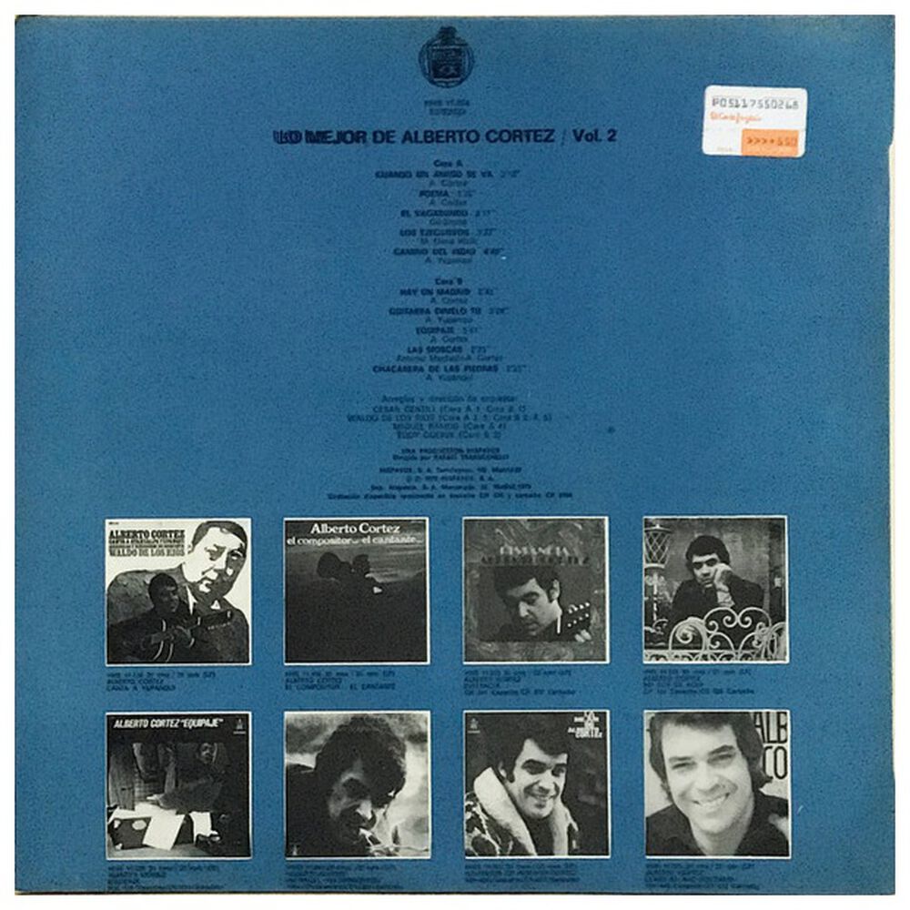 Alberto Cortez - Lo Mejor Vol.2 | Vinilo Usado image number 1.0