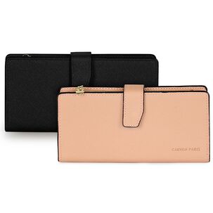 2 Billeteras De Mujer Vesta Negra Y Pink Carven