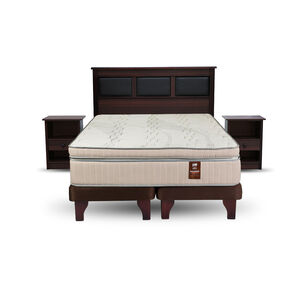 Cama Europea Flex Maximo Cobre / King / Base Dividida + Set de Maderas Argos