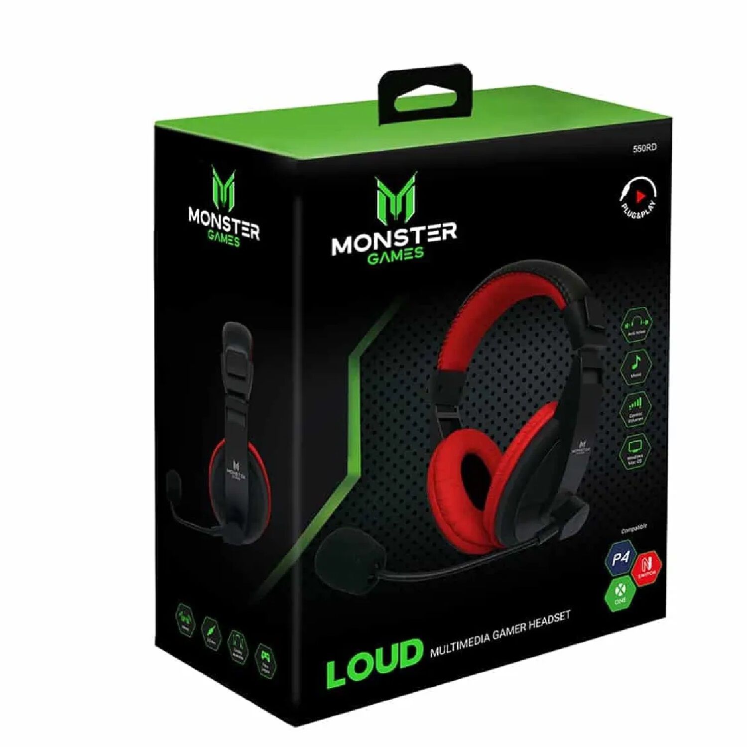 Aud&iacute;fonos Gamer Para Multiplataformas Con Micr&oacute;fono Monster image number 2.0