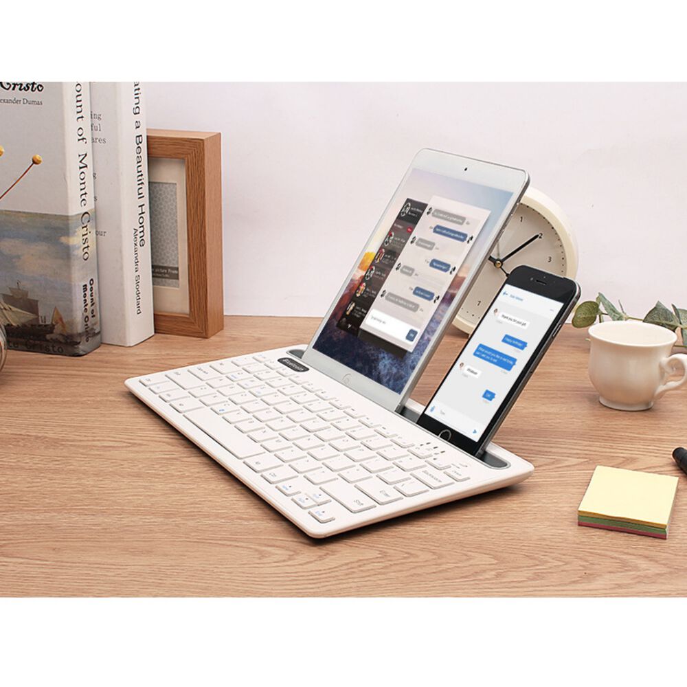 Teclado Universal Inal&aacute;mbrico Para Ipad, Pc, M&oacute;vil Y Tablet image number 6.0