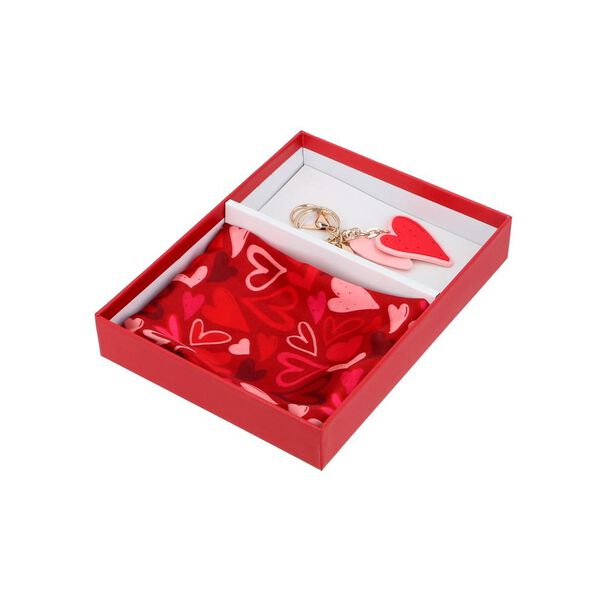 Set Pa&ntilde;uelo + Llavero Secret Corcega Sc6 Corazones