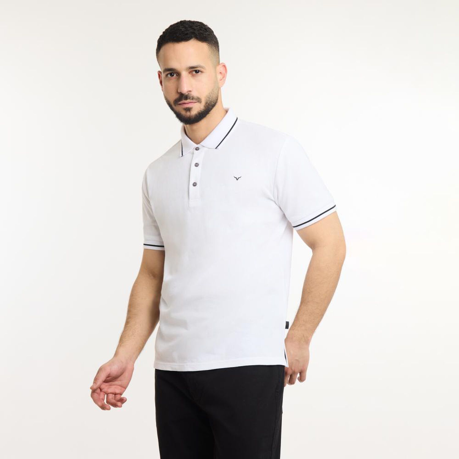 Polera Manga Corta Piqu&eacute; Hombre Az Black image number 2.0