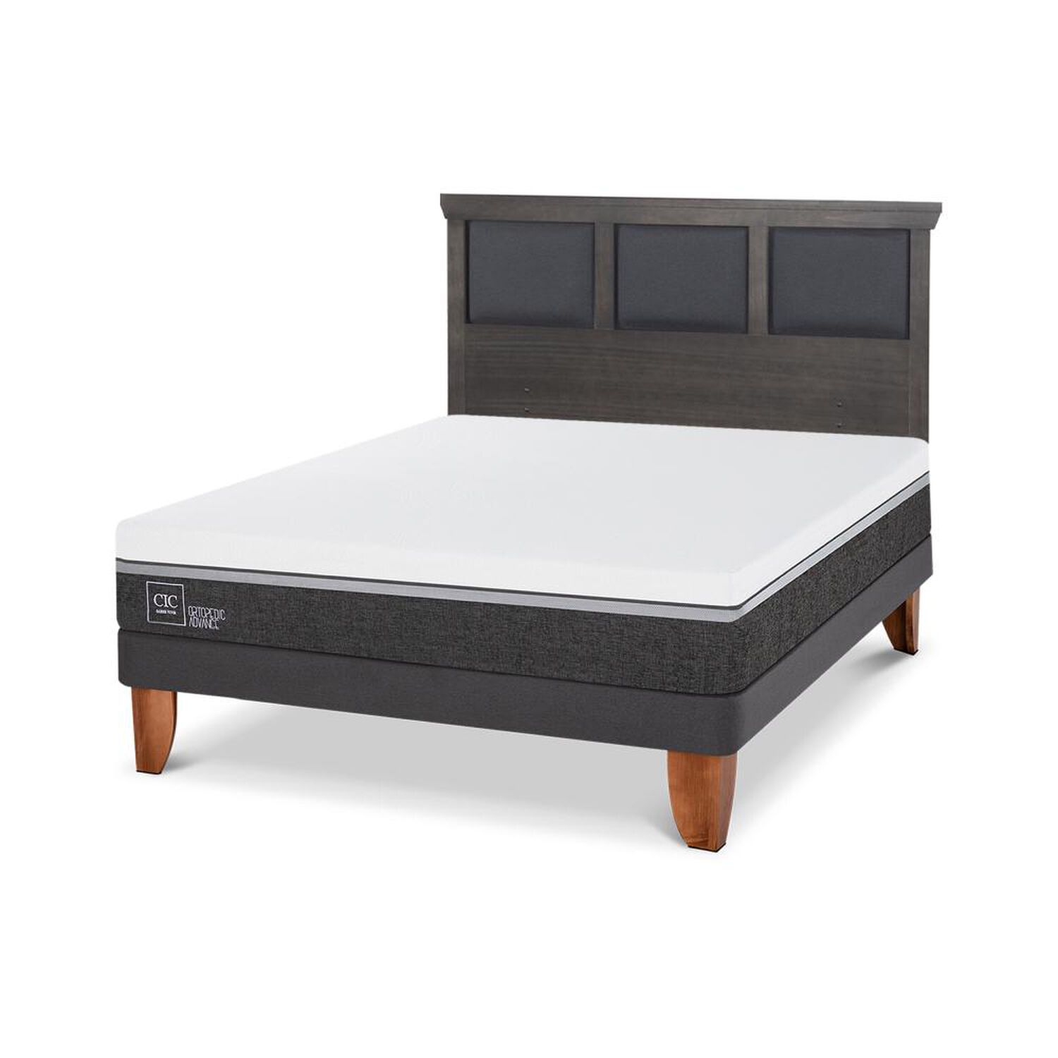 Cama Europea Cic Ortopedic Advance / 2 Plazas / Base Normal + Respaldo image number 1.0