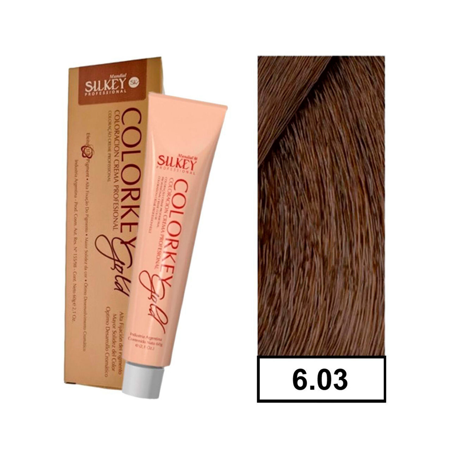 Colorkey Gold - Tintura Permanente Efecto 3d Pigment 60gr + Oxidante - Nc 6.03 Rubio Oscuro Lev. Calido image number 0.0