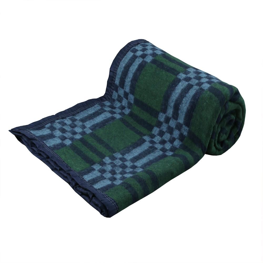Frazada Andes Classic Escoces Azul 2 Plazas image number 2.0