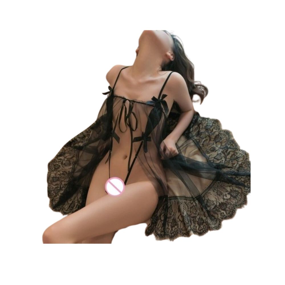 Lencer&iacute;a Vestido Sexy Transparente Para Dormir Babydolls image number 5.0