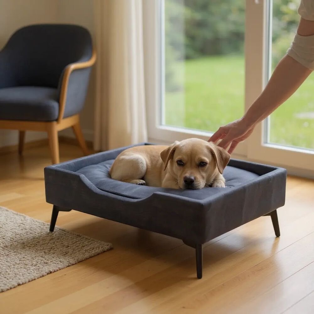 Cama De Mascotas - Talla S (55x40 Cm) / Pata Metalica 12 Cm (negro) image number 0.0