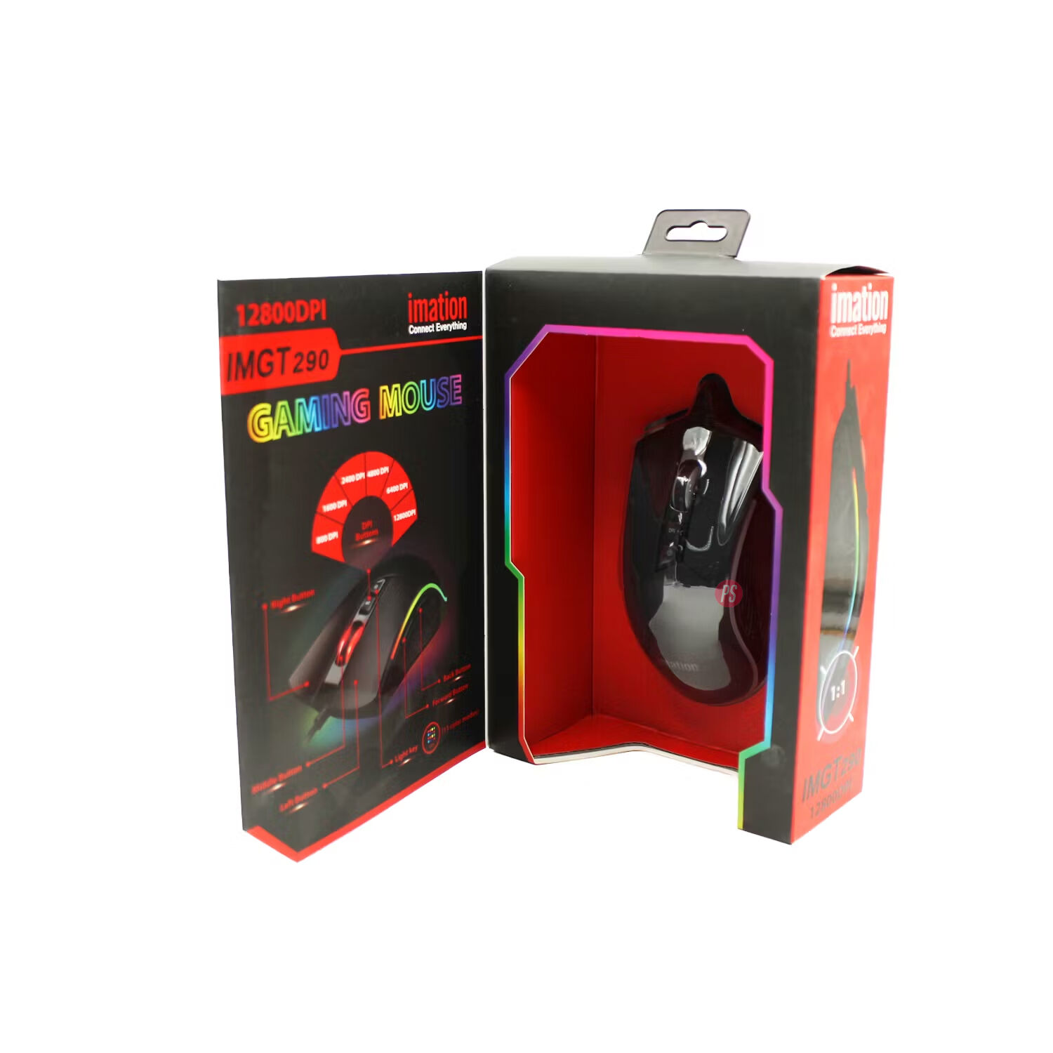 Mouse Gamer Rgb 12800dpi Imgt290 Imation - Ps image number 1.0
