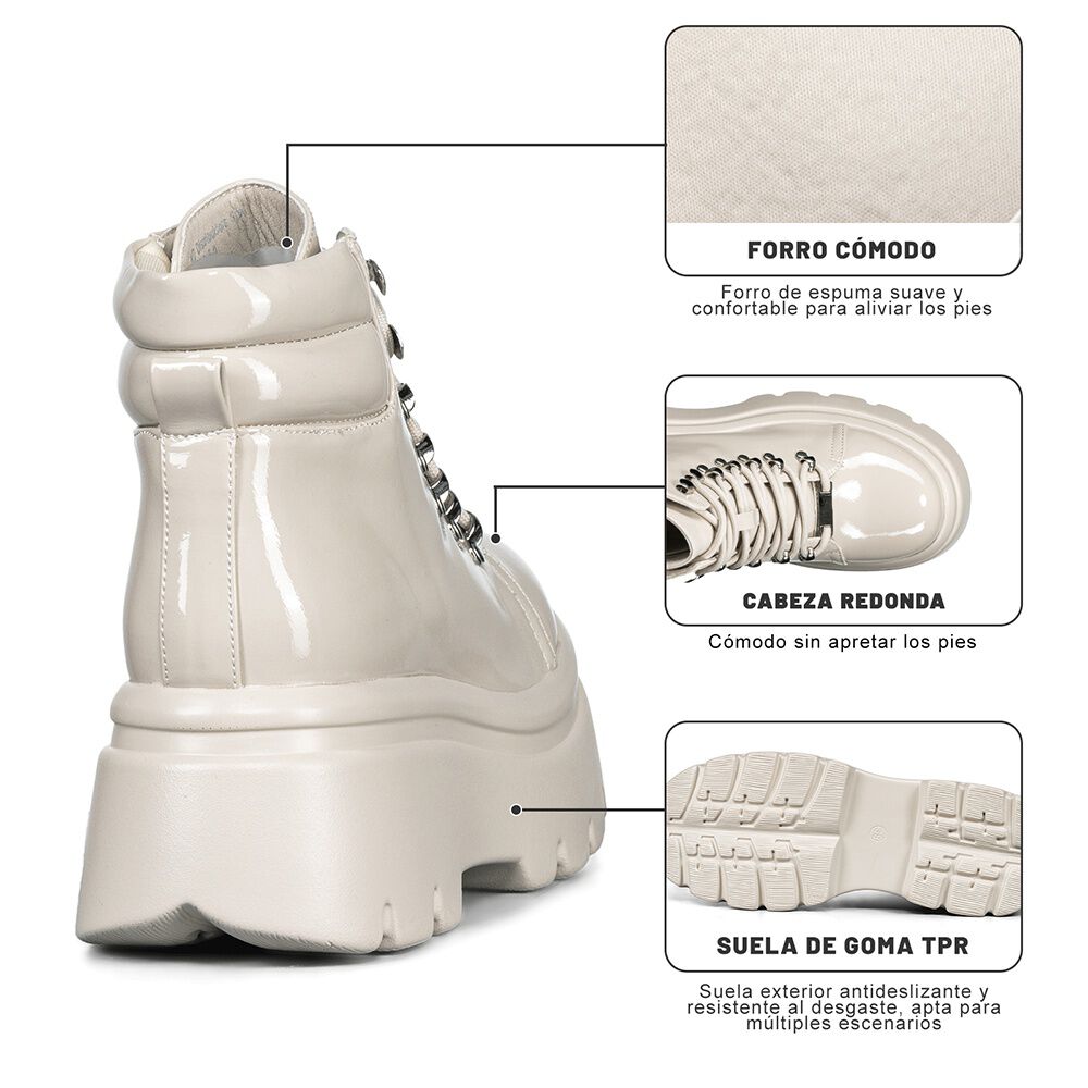 Botin Beige Casual Mujer Weide Dh56 image number 8.0