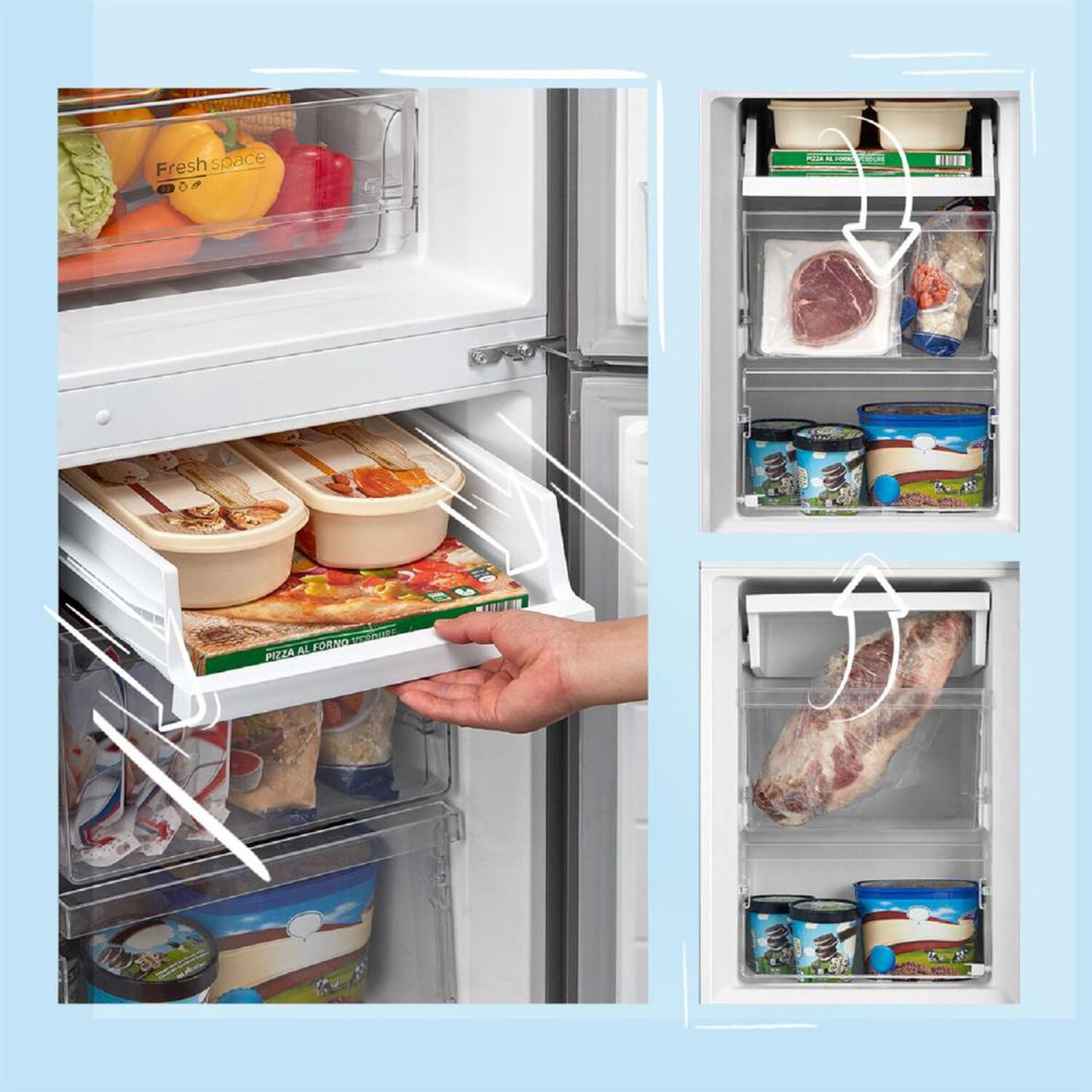 Refrigerador Bottom Freezer Midea MDRB241FGE50M / Fr&iacute;o Directo / 174 Litros / E image number 9.0