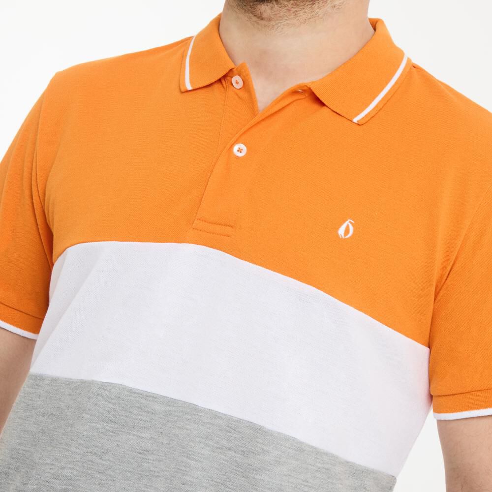 Polera Bloque Color Regular Manga Corta Cuello Piqu&eacute; Hombre Herald image number 4.0