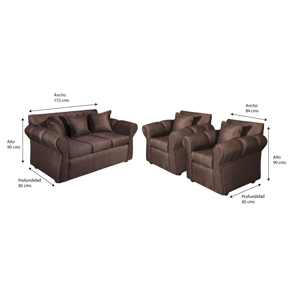 Juego De Living Decomuebles Bari / 3-1-1 Cuerpos image number 4.0