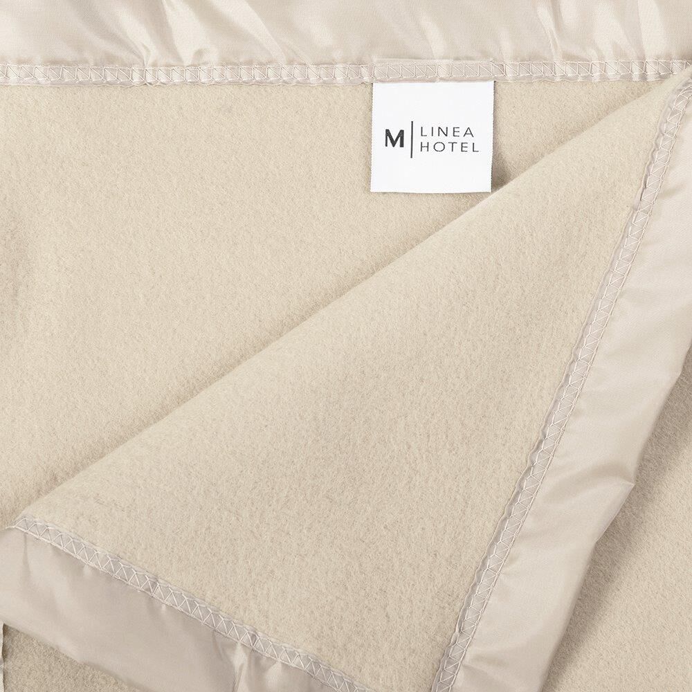 Frazada Polar Borde Satin Linea Hotel 1.5 Plaza Crudo image number 1.0