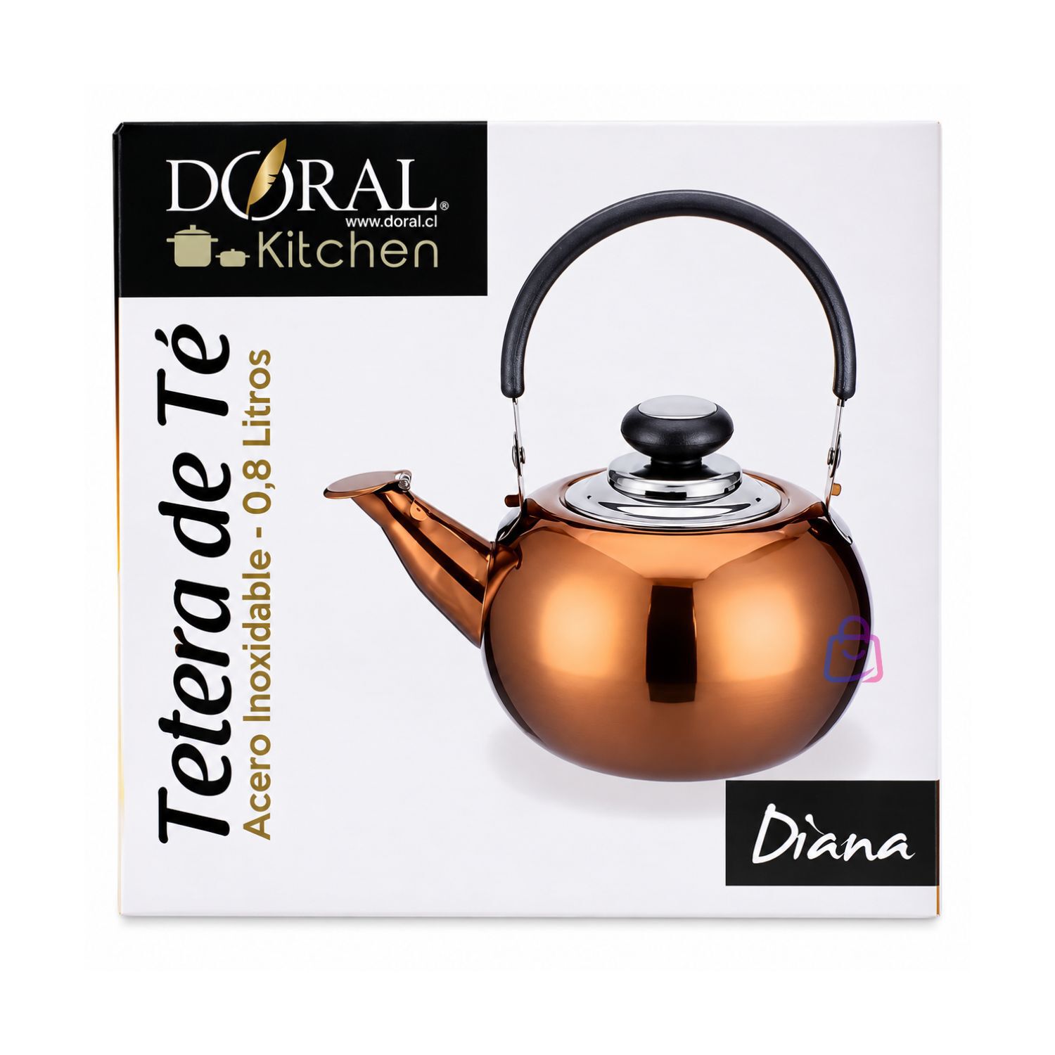 Tetera Acero Inoxidable Cobre 800ml Diana Inducci&oacute;n - Ps image number 3.0