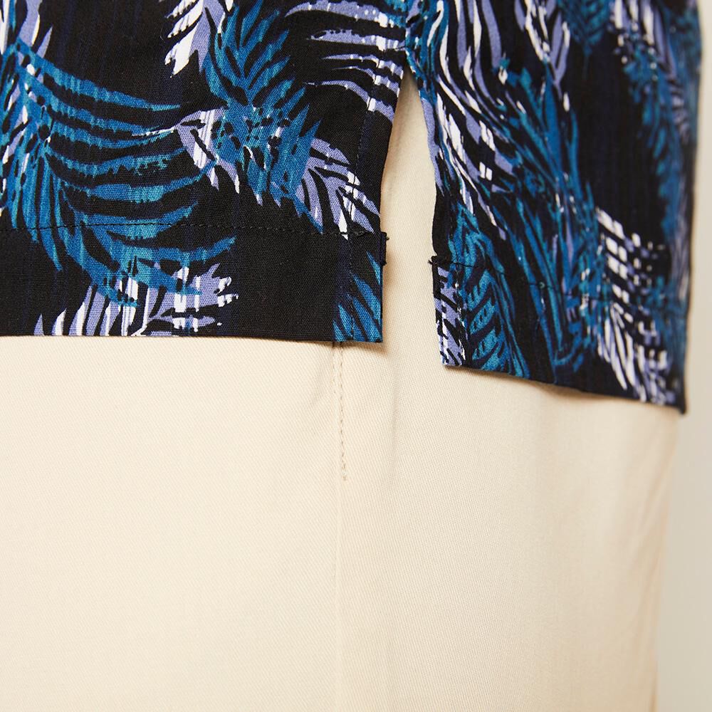 Camisa Manga Corta Hombre Az Black image number 3.0